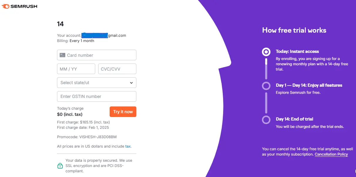 Semrush special offer